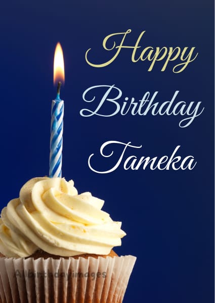 Happy Birthday Tameka Card