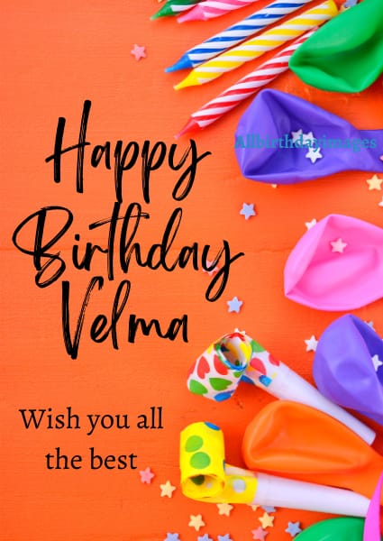 Happy Birthday Card for Velma